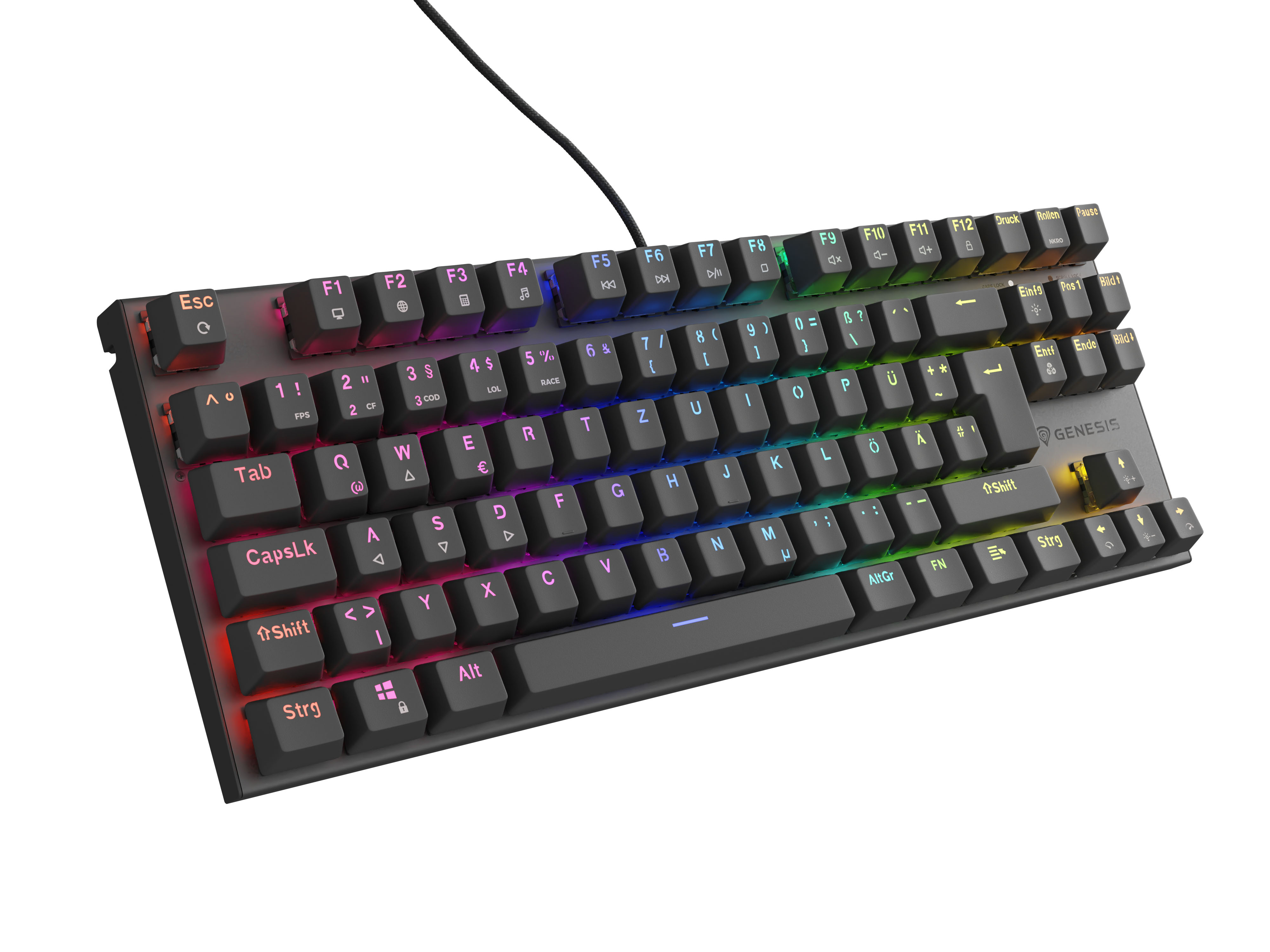 Genesis Gaming Tastatur THOR 303 TKL brown kabelgeb. (DE) - NKG-2176